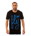 Fly Society Mens The Airplane Fly Graphic T-Shirt black S