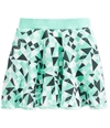 Sean John Girls Geo-Print Pleated Skirt aqv M