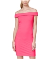 In Awe Of You Womens Ponte Knit Bodycon Dress brightpink XS