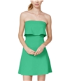 In Awe Of You Womens Ponte-Knit Fit & Flare Shift Dress green S