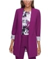Calvin Klein Womens Solid Blazer Jacket purple 2P