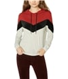 Sanctuary Clothing Womens Tri-Color Hoodie Sweatshirt red XS