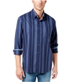 Tommy Bahama Mens Sail Over Stripe Button Up Shirt oceandeep S
