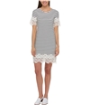 Tommy Hilfiger Womens Lace-Trim Shirt Dress ivk XL