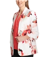 Calvin Klein Womens Floral Blazer Jacket white 4P
