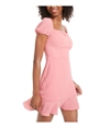 Bee Darlin Womens Crinkle High Waist Mini Dress pink 11/12