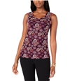 Tommy Hilfiger Womens Embroidered Sleeveless Blouse Top aum XS