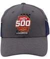 INDY 500 Mens Textured Limited Edition Baseball Cap grayblu One Size