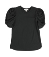 Treasure & Bond Womens Puff Sleeve Basic T-Shirt black XS