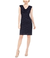 Connected Apparel Womens Sequin Sheath Dress navy 12