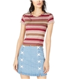 Sage The Label Womens Striped Basic T-Shirt redolive XS