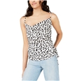 4SI3NNA Womens Leopard Sleeveless Blouse Top white S