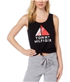 Tommy Hilfiger Womens Side Knot Logo Tank Top black XL