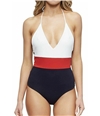 Tavik Womens Chase Color Blocked One Piece Halter Top Swimsuit redeveningblu XS
