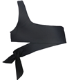Tavik Womens Eve Wrap One Shoulder Bandeau Swim Top black L