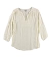 Lucky Brand Womens Embroidered Knit Blouse, TW2