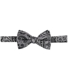 Countess Mara Mens Paisley Texture Self-tied Bow Tie black One Size