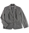 Le Suit Women Womens Professional Three Button Blazer Jacket grey 14W