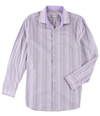 Perry Ellis Mens Check Button Up Dress Shirt purple 16.5