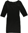 Sharagano Womens Textured Sheath Dress black 16