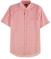 Zachary Prell Mens Patterned Button Up Shirt pinkwhite M