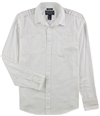 American Rag Mens Solid Button Up Shirt white M