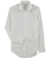 Calvin Klein Mens Steel Geometric Button Up Dress Shirt white 14.5