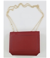 Tags Weekly Womens Goldtone Chain Shoulder Handbag Purse red
