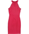 XOXO Womens Grommet Trimmed Bodycon Dress pink S