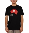 UFC Mens White Heart Graphic T-Shirt black S