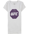 UFC Womens Distressed Logo Graphic T-Shirt white XL