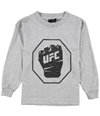 UFC Boys Distressed Fist Graphic T-Shirt heathergray M