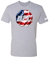 UFC Mens USA Country Flag Graphic T-Shirt gray S