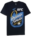 UFC Mens Orlando Florida Fight Night Graphic T-Shirt navy S