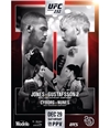 UFC Unisex 232 Dec 29 Saturday Official Poster red One Size
