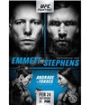 UFC Unisex Fight Night Feb 24 Saturday Official Poster black One Size