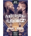 UFC Unisex Fight Night Feb 15 Saturday Official Poster blue One Size