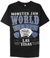 Monster Jam Mens World Finals Las Vegas Graphic T-Shirt black M