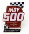 Indy 500 Unisex Flag Pins Brooch Souvenir redblk