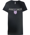 Next Level Womens #KingsFCancer Graphic T-Shirt black S