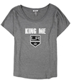 Rinky Womens King Me LA Kings Graphic T-Shirt gray L