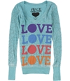 Peace Generation Womens Love Graphic T-Shirt teal XS