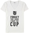 Rinky Womens Forget The Ring Graphic T-Shirt white M