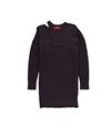 n:philanthropy Womens Distressed Sweater Dress dkpurp S