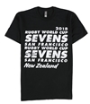 Next Level Mens Rugby 2018 World Cup Sevens Graphic T-Shirt black S
