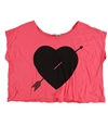 Scratch Womens Heart With Arrow Graphic T-Shirt pink S