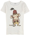 I LOVE H81 Womens Monkey Graphic T-Shirt ivory M