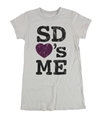 Tags Weekly Womens Sd Love's Me Graphic T-Shirt grey S