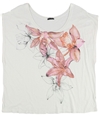 Dirty Violet Womens Flowers Graphic T-Shirt