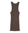 BDG Womens Heathered Ribbed Tank Top brown S